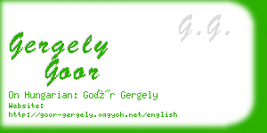 gergely goor business card